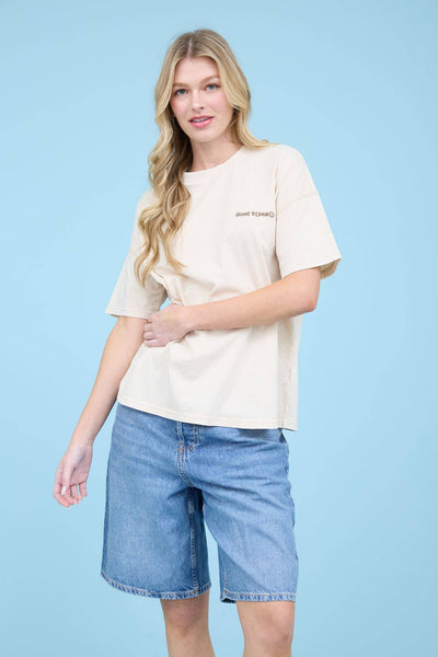 Good Vibes Washed Top