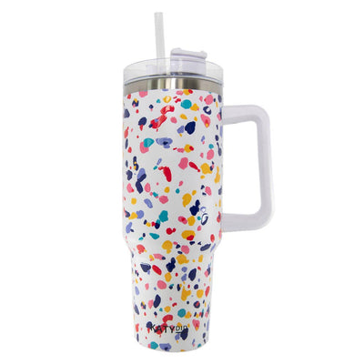 KatyDid Confetti Print Tumbler