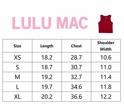 LULU MAC Red Tank Top