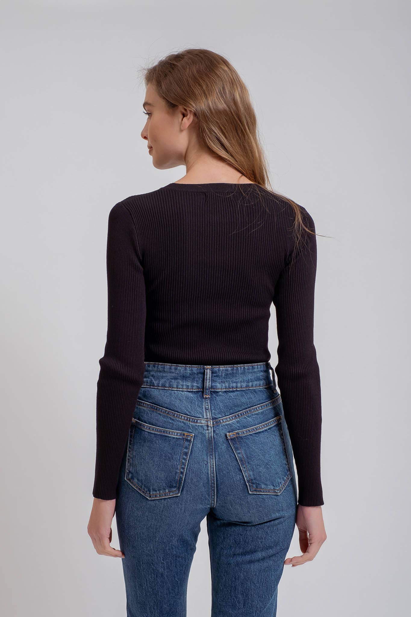 Natural Crewneck Knit Sweater