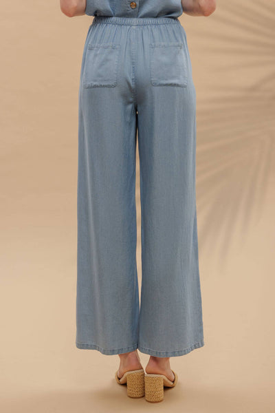 Drawstring Chambray Pant