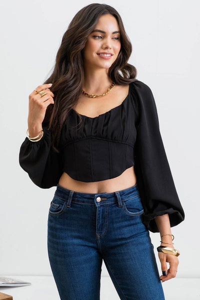 Black Corset Blouse