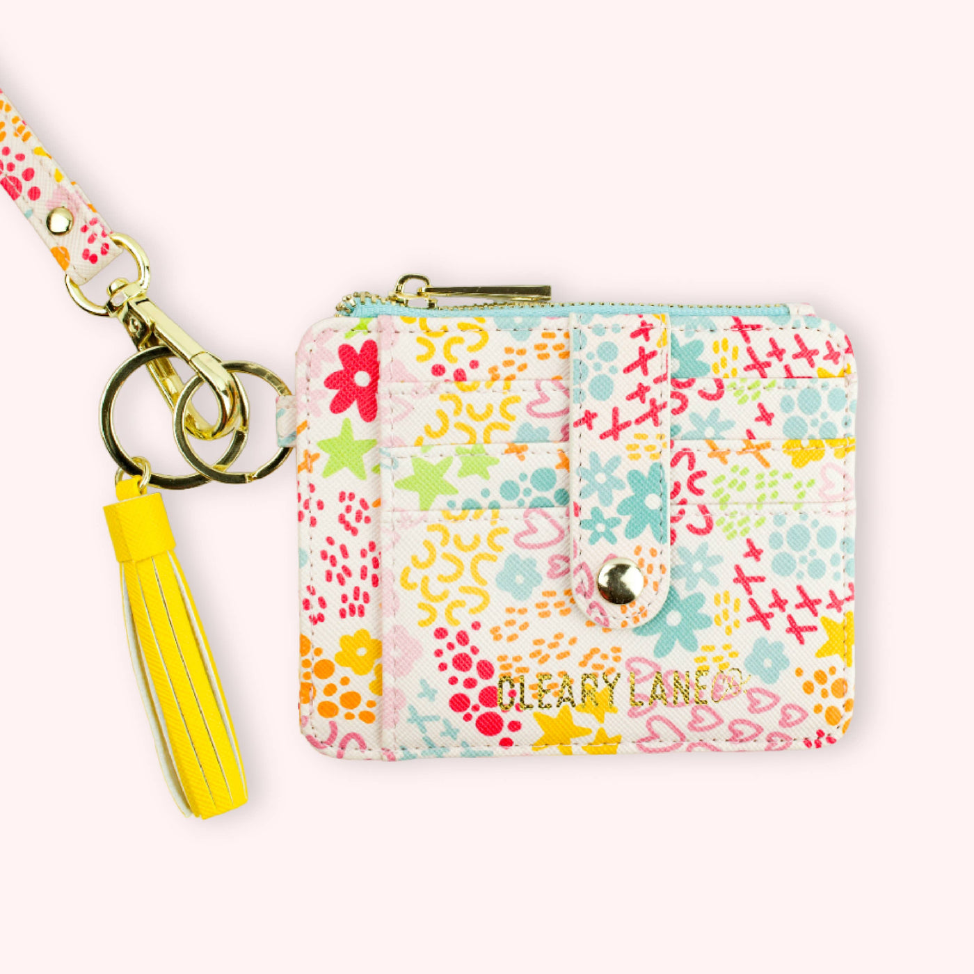 Cleary Lane Colorful Wallet Keychains: Emerald Garden