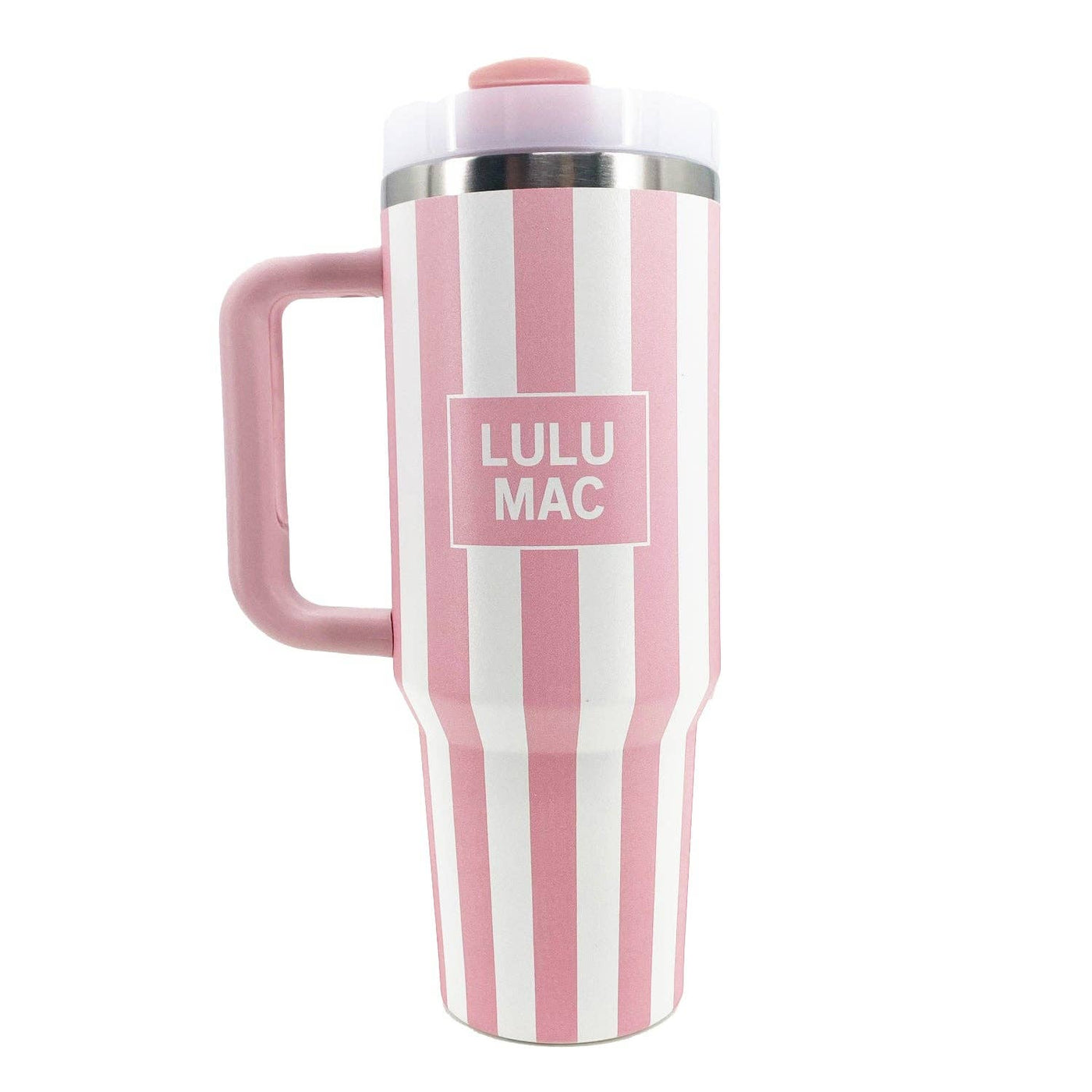 LULU MAC Stripe-Light Pink Tumbler