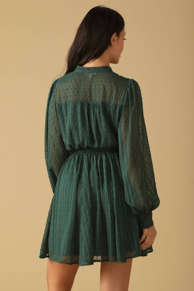 Holiday Season Green Woven Mini