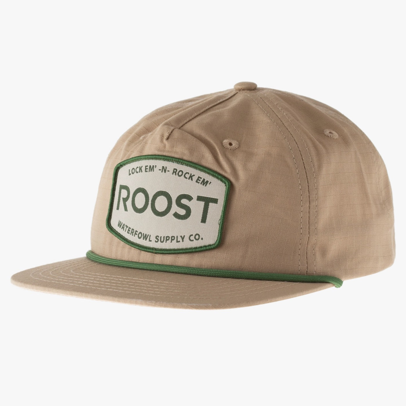 Roost Old School Rip Cord Khaki Cap