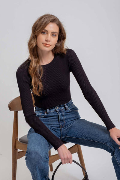 Natural Crewneck Knit Sweater