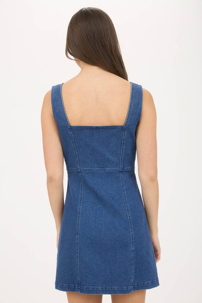Sleeveless Denim Mini
