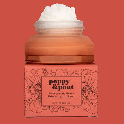 Poppy & Pout Lip Scrub: Pomegranate Peach
