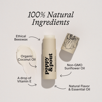 Poppy & Pout Lip Balm: Marshmallow Creme