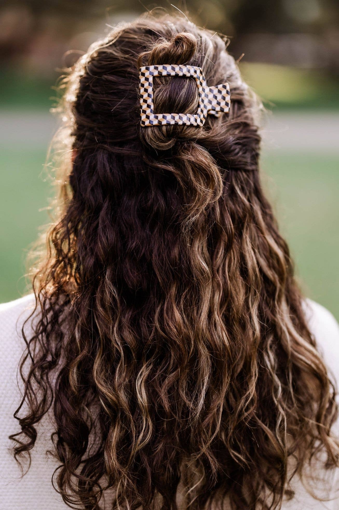 TELETIES Square Flat Hair Clip | Small | Gone Glamping