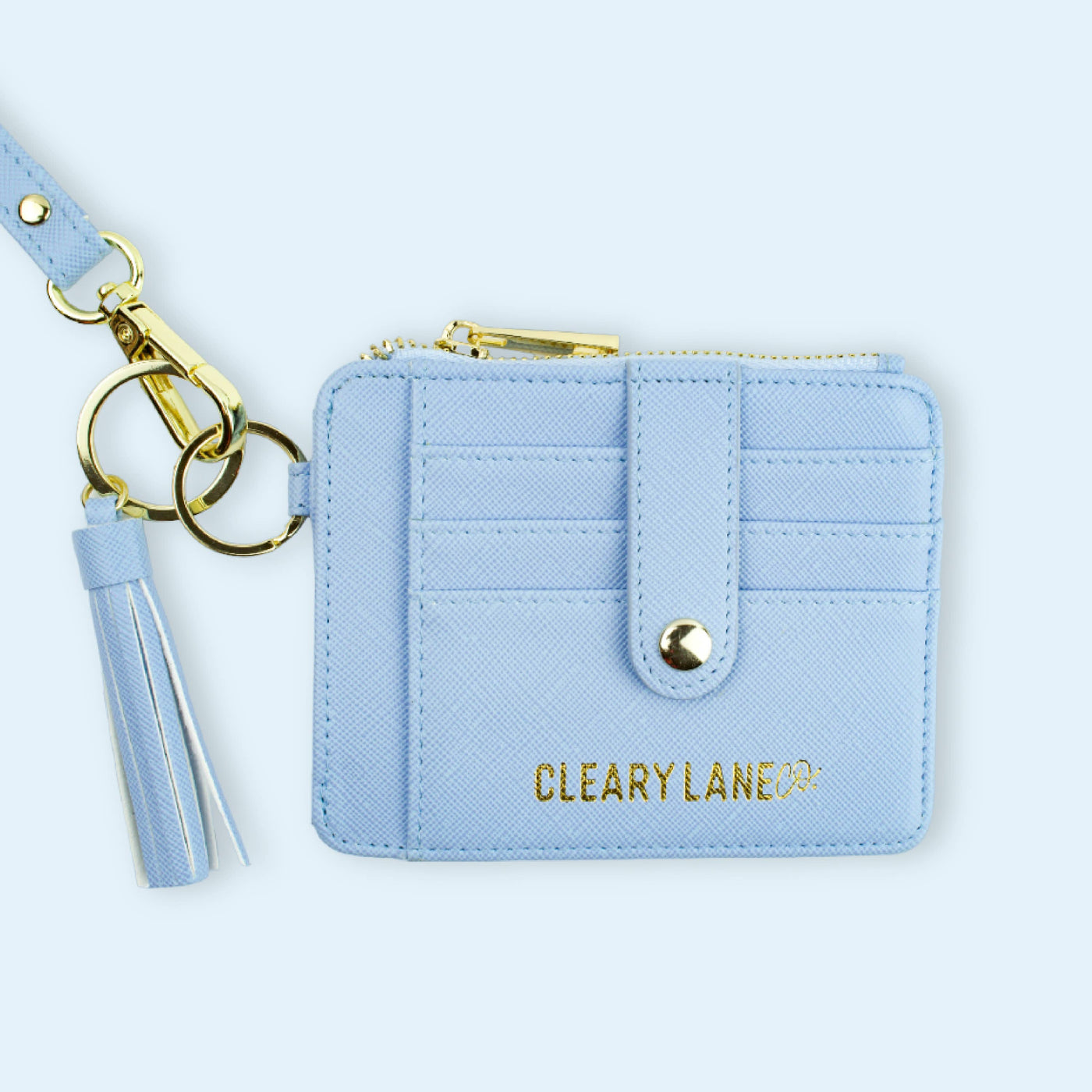 Clearly Lane Colorful Wallet Keychains: Blush Floral Jungle