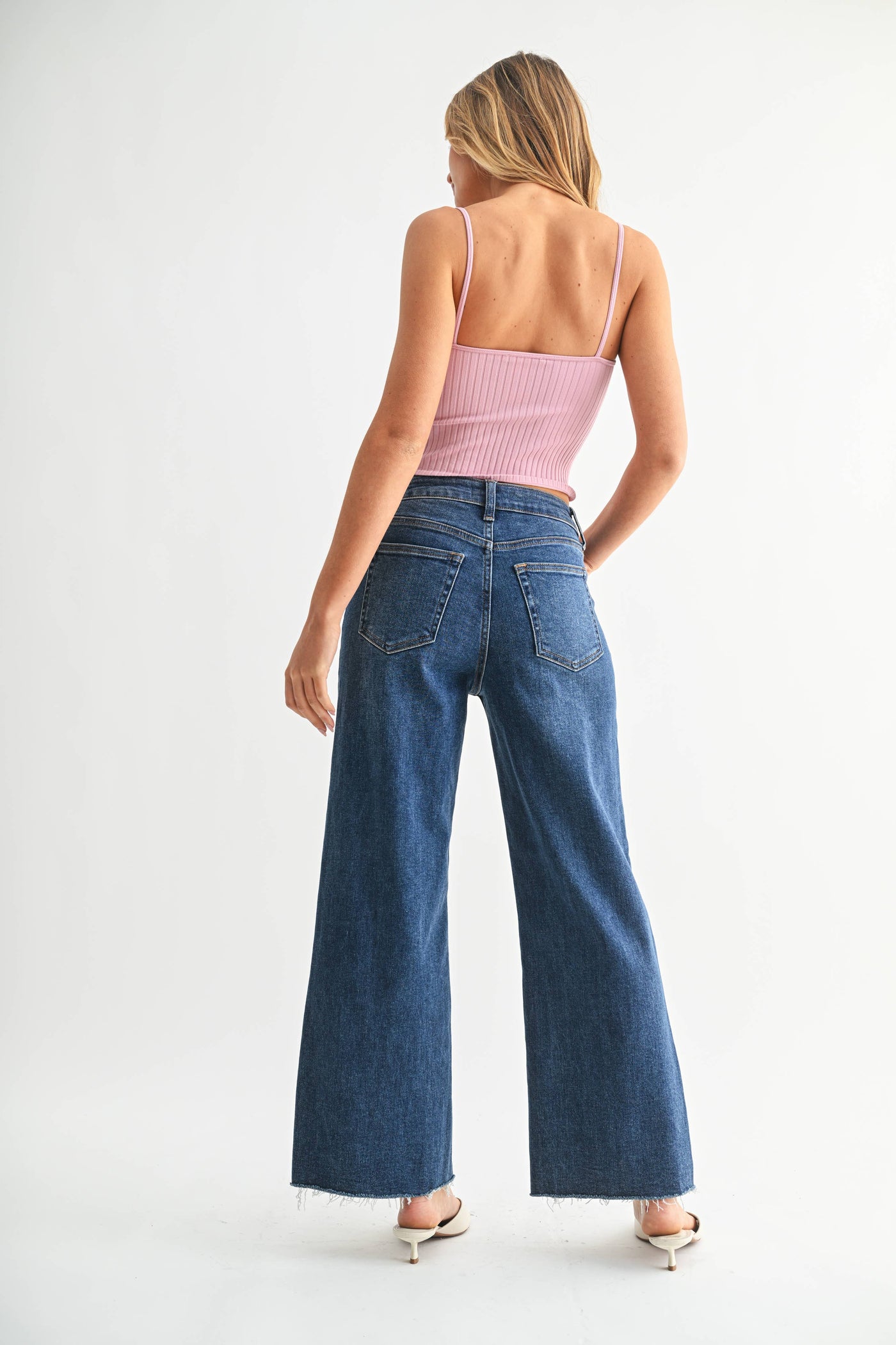 JBD Dark Wash Wide Leg Jeans