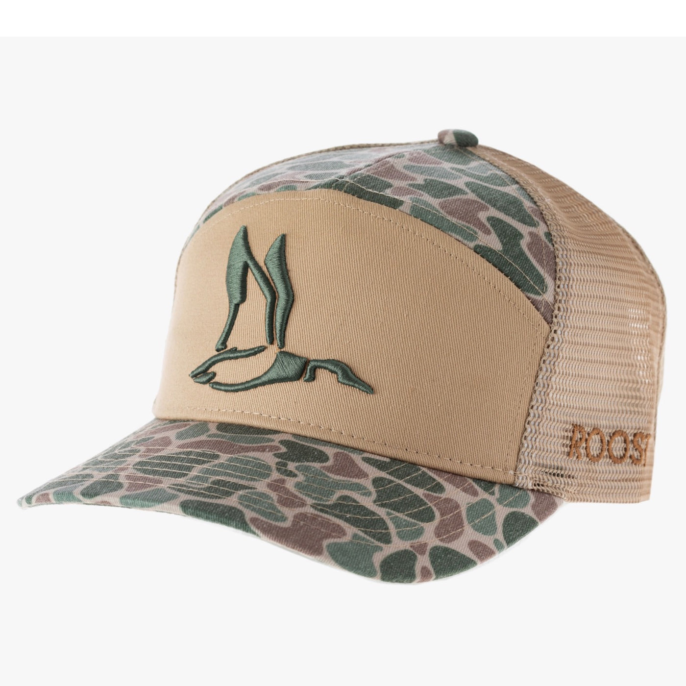 Roost Waterfowl Camo 3D Puff Duck Logo Cap