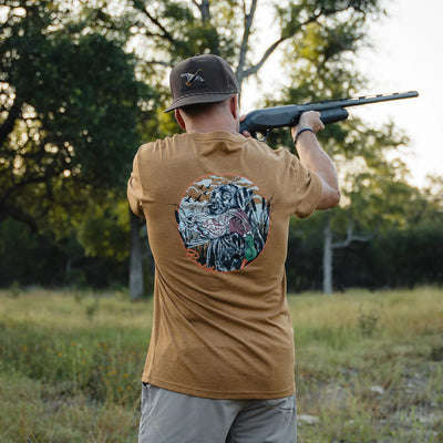 Burlebo Duck and Dog Light Brown Tee