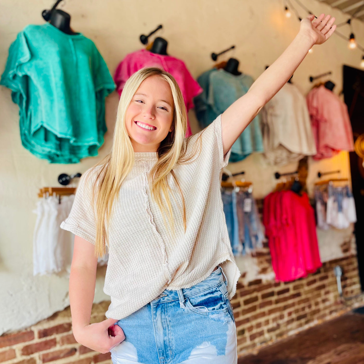 Bloom Waffle Knit Top