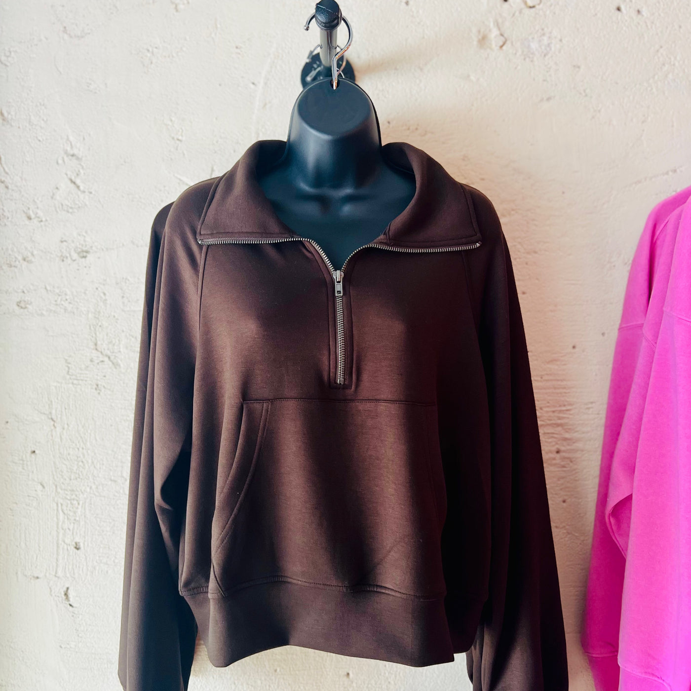 Half Zip Collar Sweatshirt