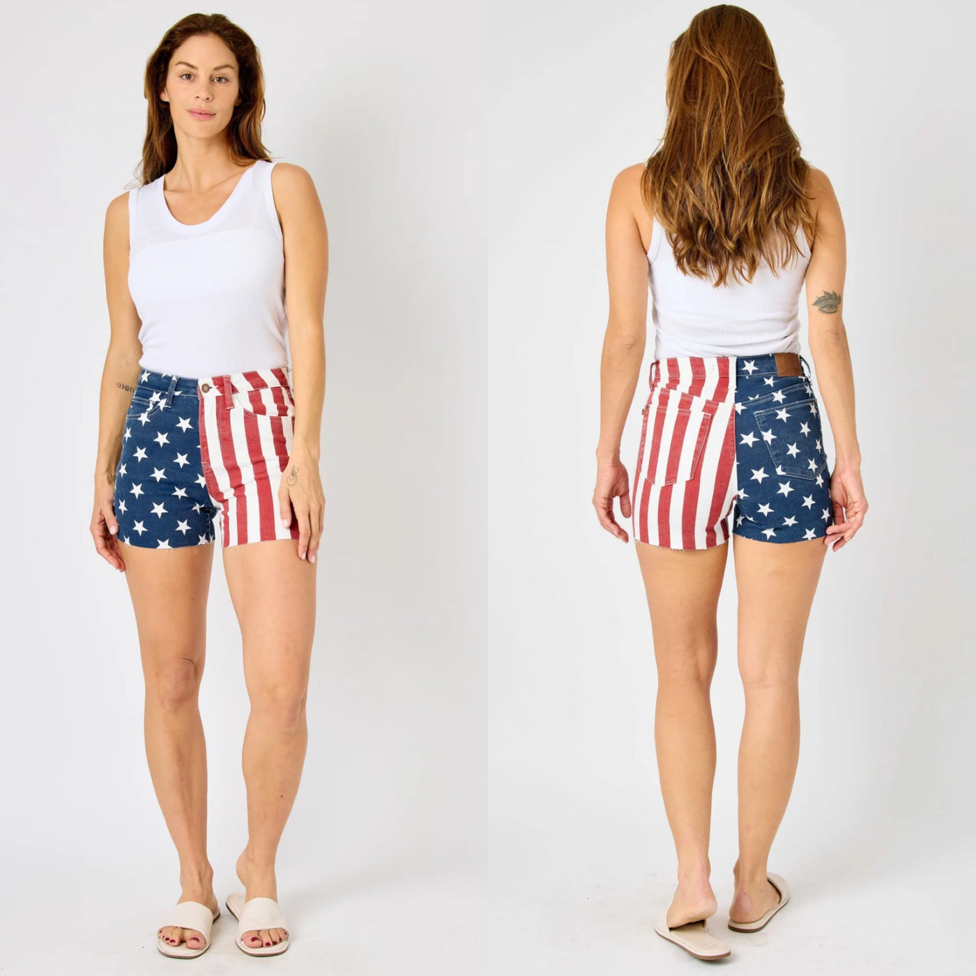 Judy Blue Americana - High Waist Flag Shorts