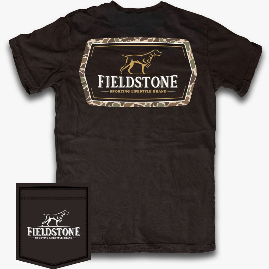 Fieldstone Black Camo Logo Tee