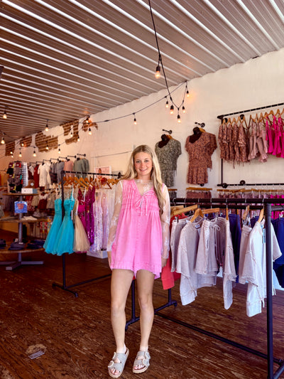 Pink Wash Denim Romper