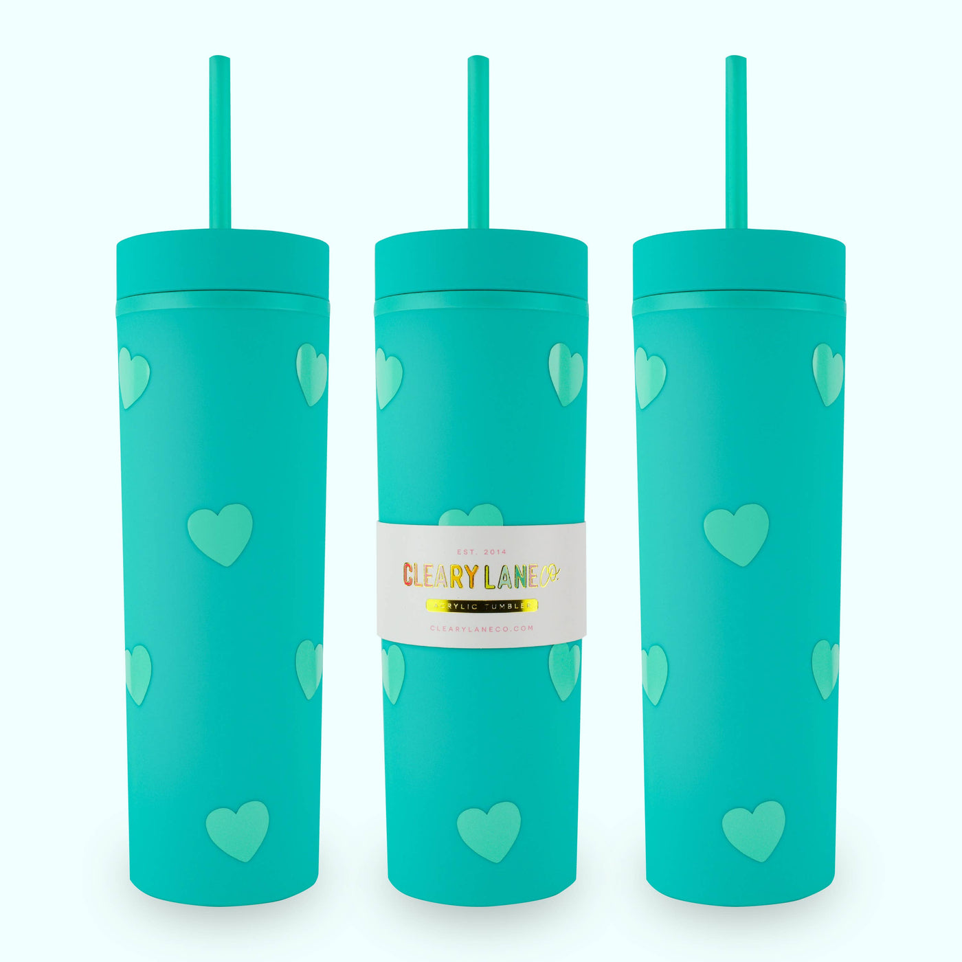 Clearly Lane 16oz Matte Tumbler Cup | Canary Hearts