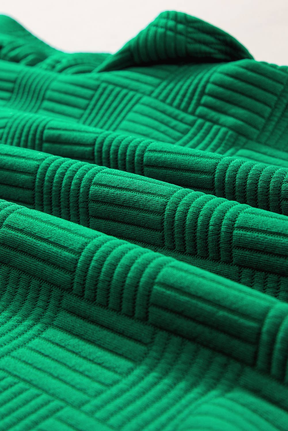 Green Textured Ruffle Set