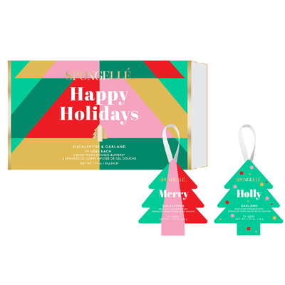 Spongellé Happy Holidays Holiday Tree Gift Set