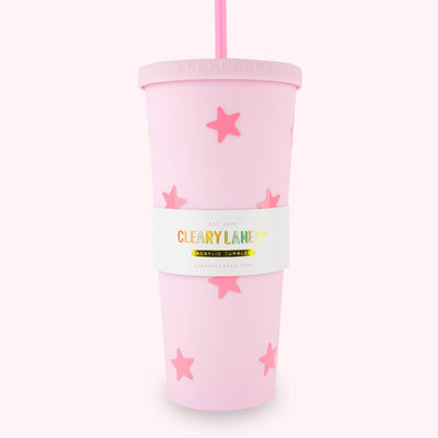 Cleary Lane 24oz Matte Tumbler Cup | Mint Stars