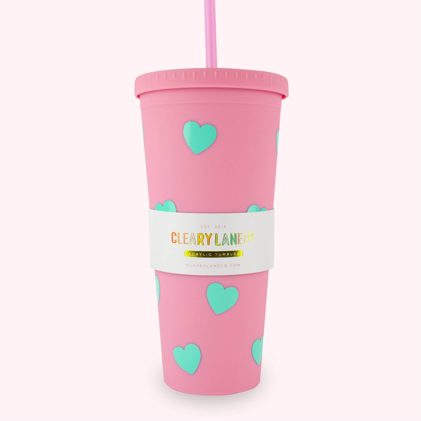 Cleary Lane 24oz Matte Tumbler Cup | Mint Stars