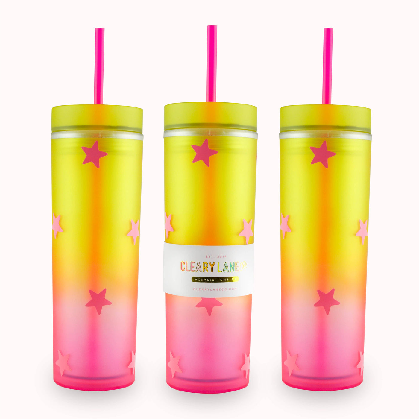 Clearly Lane 16oz Matte Tumbler Cup | Canary Hearts