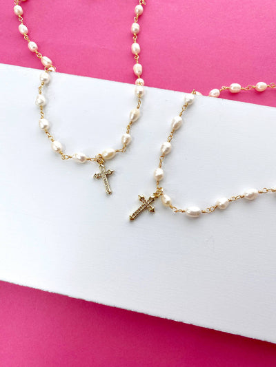 Taylor Shaye Florence Necklace Jacee Cross Necklace