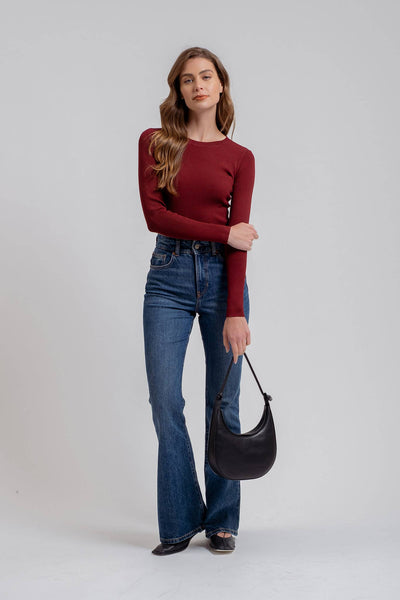 Natural Crewneck Knit Sweater