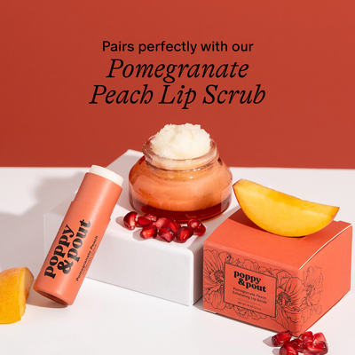 Poppy & Pout Lip Balm: Pomegranate Peach