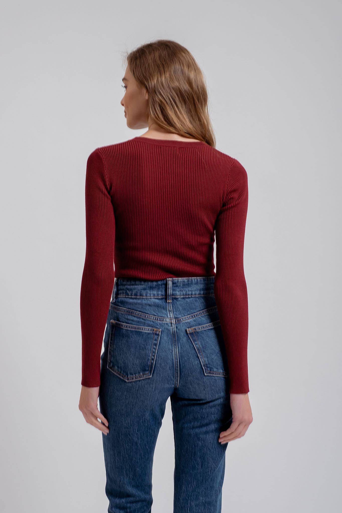 Natural Crewneck Knit Sweater