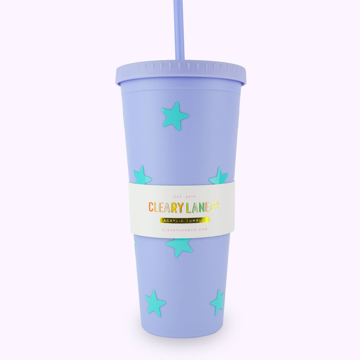 Clearly Lane 24oz Matte Tumbler Cup | Mint Stars