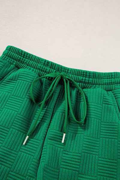 Green Textured Ruffle Set