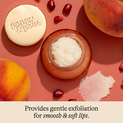 Poppy & Pout Lip Scrub: Pomegranate Peach