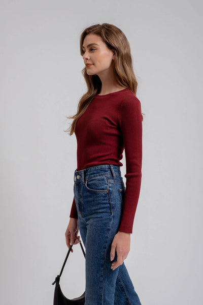 Natural Crewneck Knit Sweater
