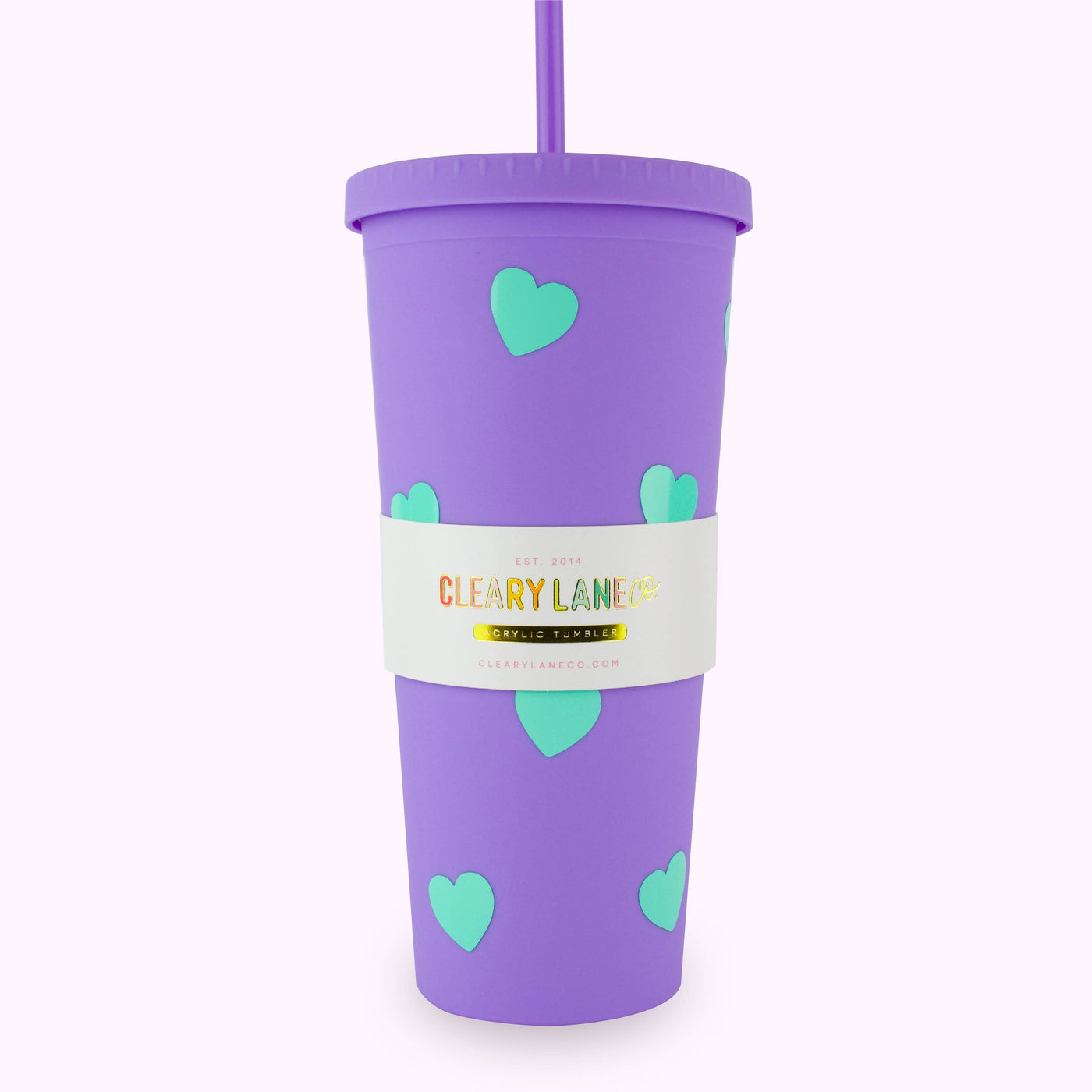 Cleary Lane 24oz Matte Tumbler Cup | Mint Stars