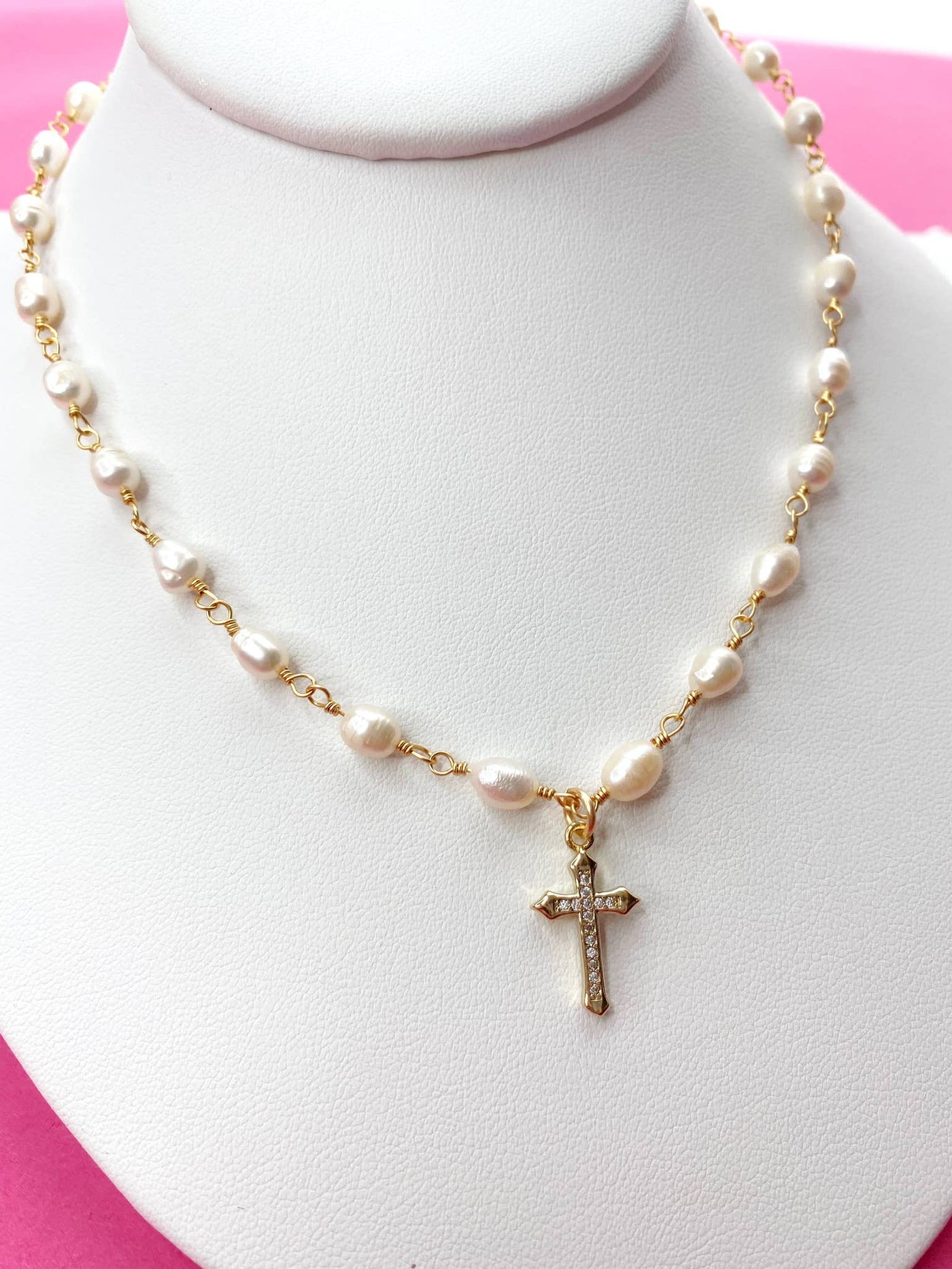 Taylor Shaye Florence Necklace Jacee Cross Necklace