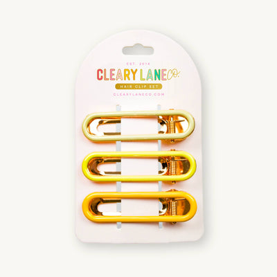 Cleary Lane Hair Clip Set | Yellow