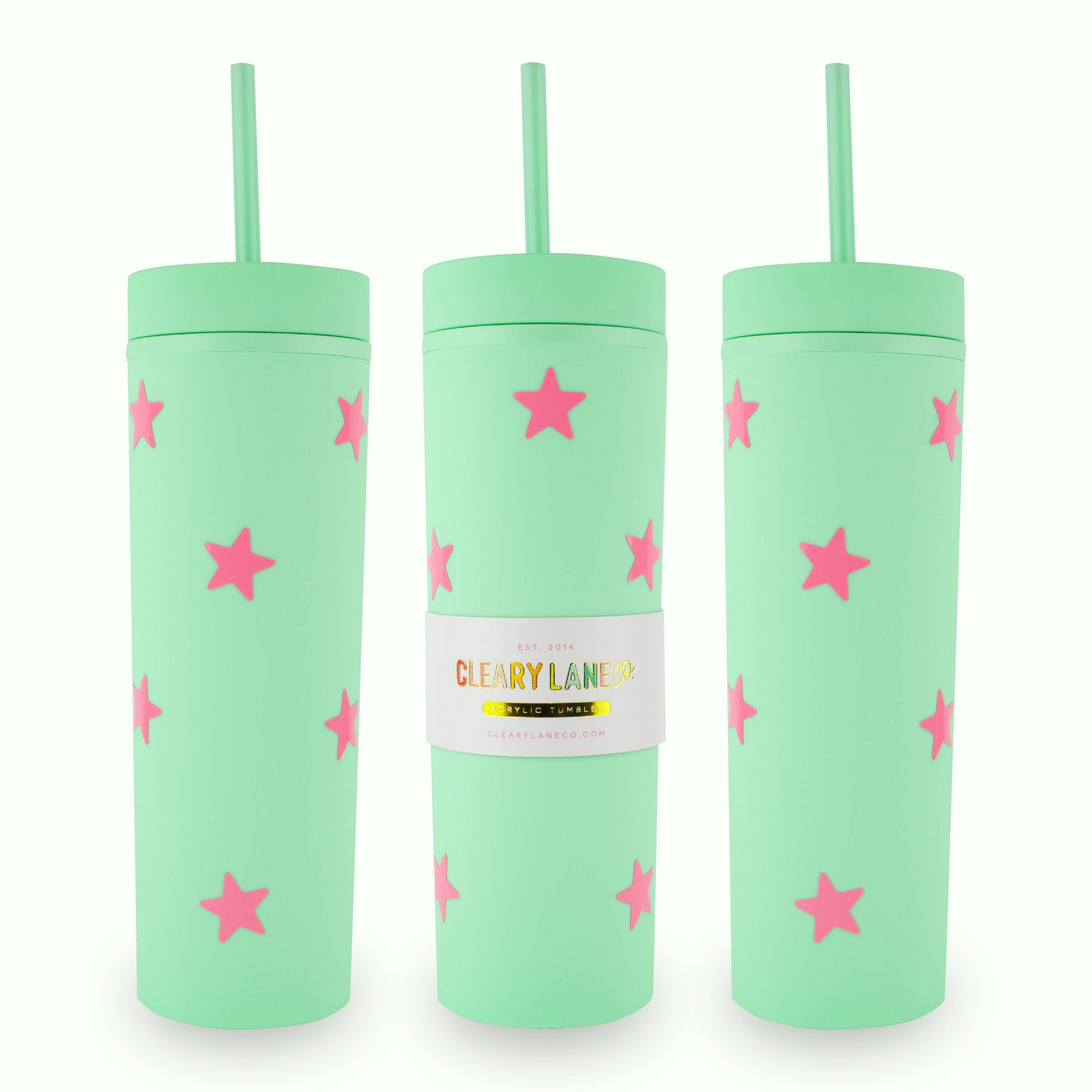 Cleary Lane 16oz Matte Tumbler Cup | Canary Hearts