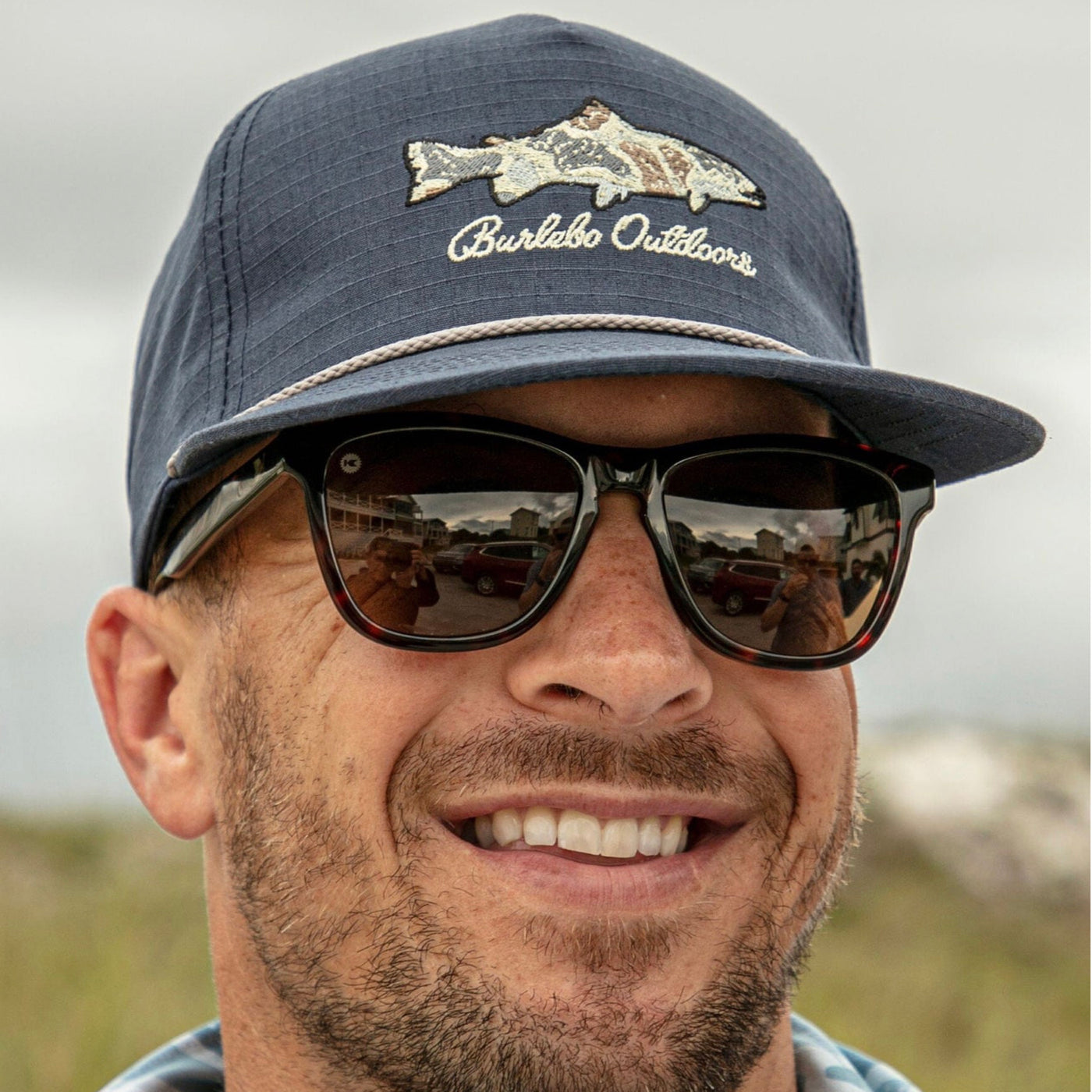 Burlebo Navy Camo Fish Cap