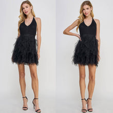 Load image into Gallery viewer, Black Tiered Tulle Dress
