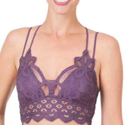 Crochet Lace Bralette with Pads