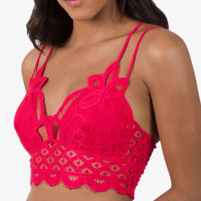 Crochet Lace Bralette with Pads