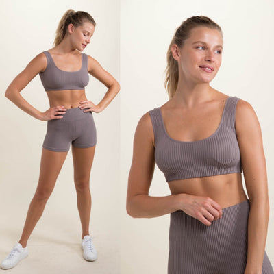 Ribbed Seamless High Sports Bra