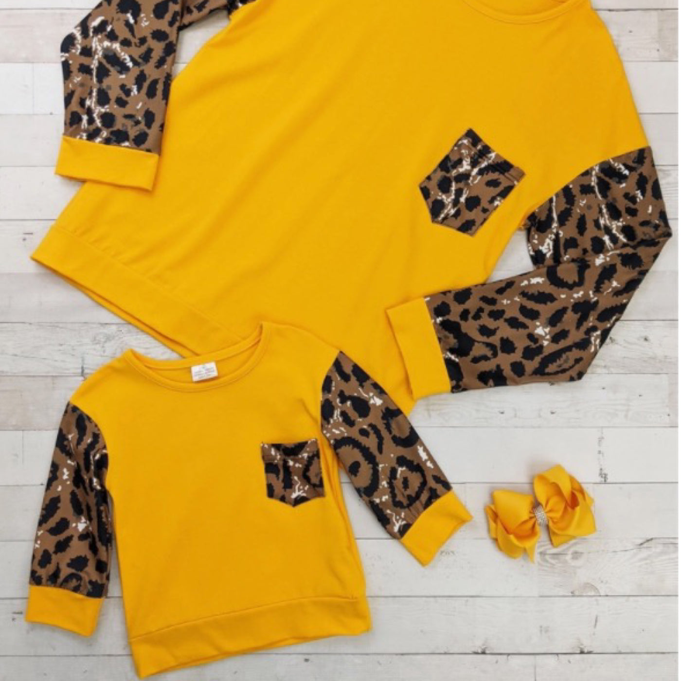 Goldenrod & Animal Print Raglan - Girls