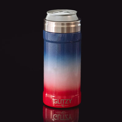 12 Oz. Glitzy Skinny Can Cooler