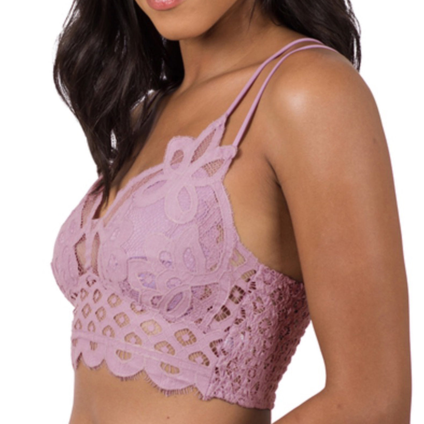 Crochet Lace Bralette with Pads